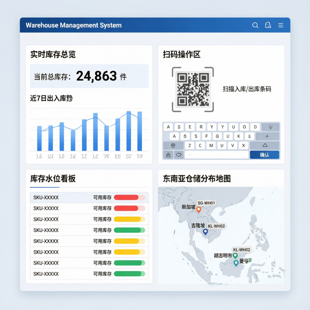 跨境助手WMS仓储管理系统界面